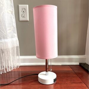 Pink Ambient Desk Girl's Room Lighting Lamp Pull Chain On